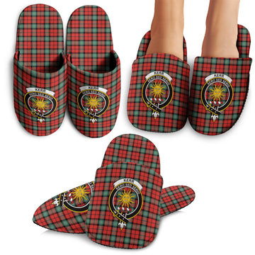 Kerr Ancient Tartan Home Slippers with Family Crest