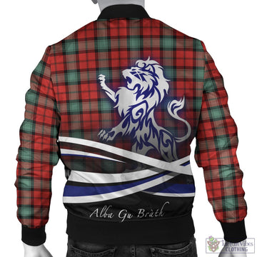 Kerr Ancient Tartan Bomber Jacket with Alba Gu Brath Regal Lion Emblem