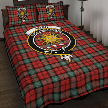 Kerr Ancient Tartan Quilt Bed Set with Family Crest