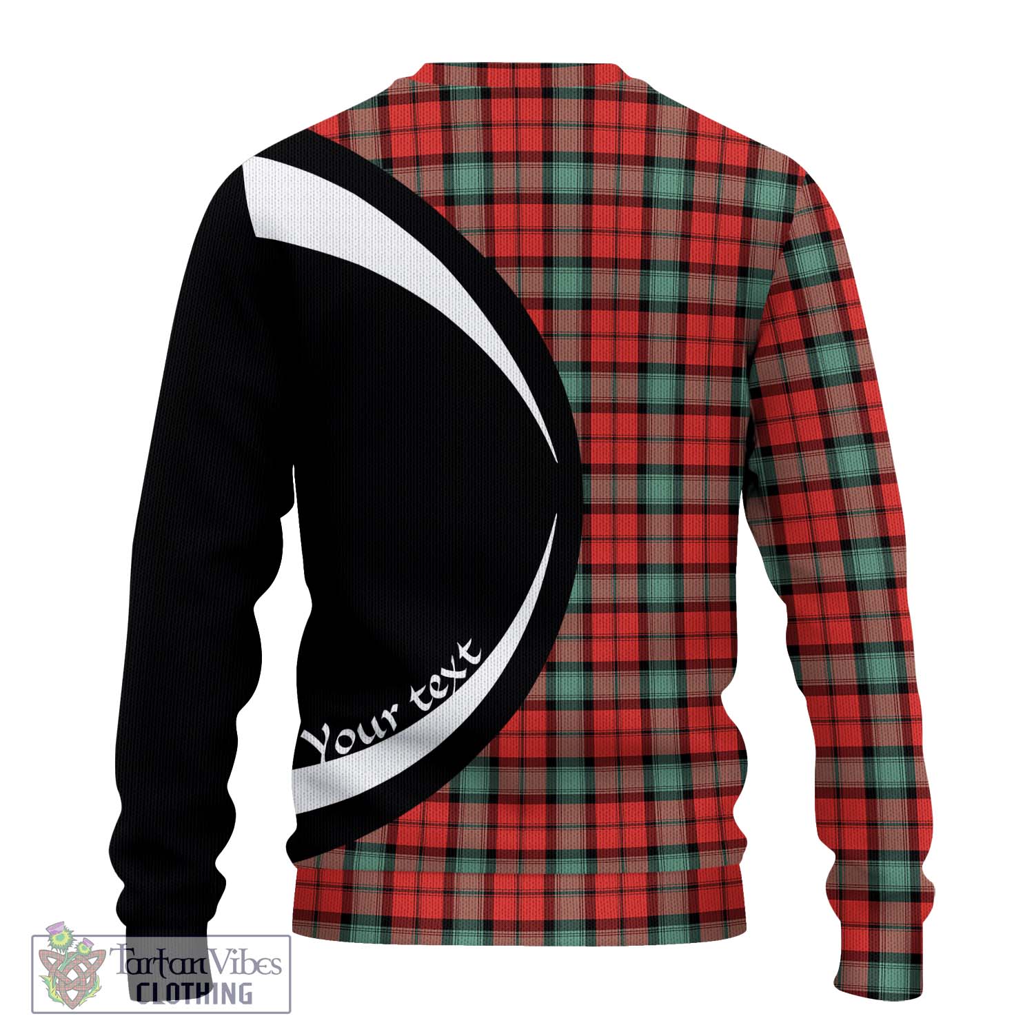 Kerr Ancient Tartan Ugly Sweater with Family Crest Circle Style - Tartan Vibes Clothing