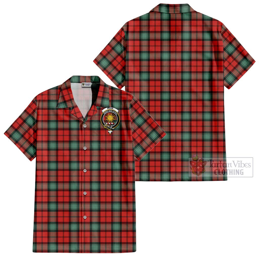 Kerr Ancient Tartan Cotton Hawaiian Shirt with Family Crest Kid - Tartan Vibes Clothing