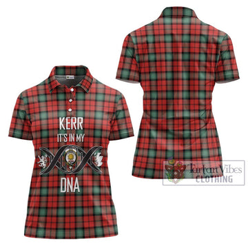 Kerr Ancient Tartan Women's Polo Shirt with Family Crest DNA In Me Style