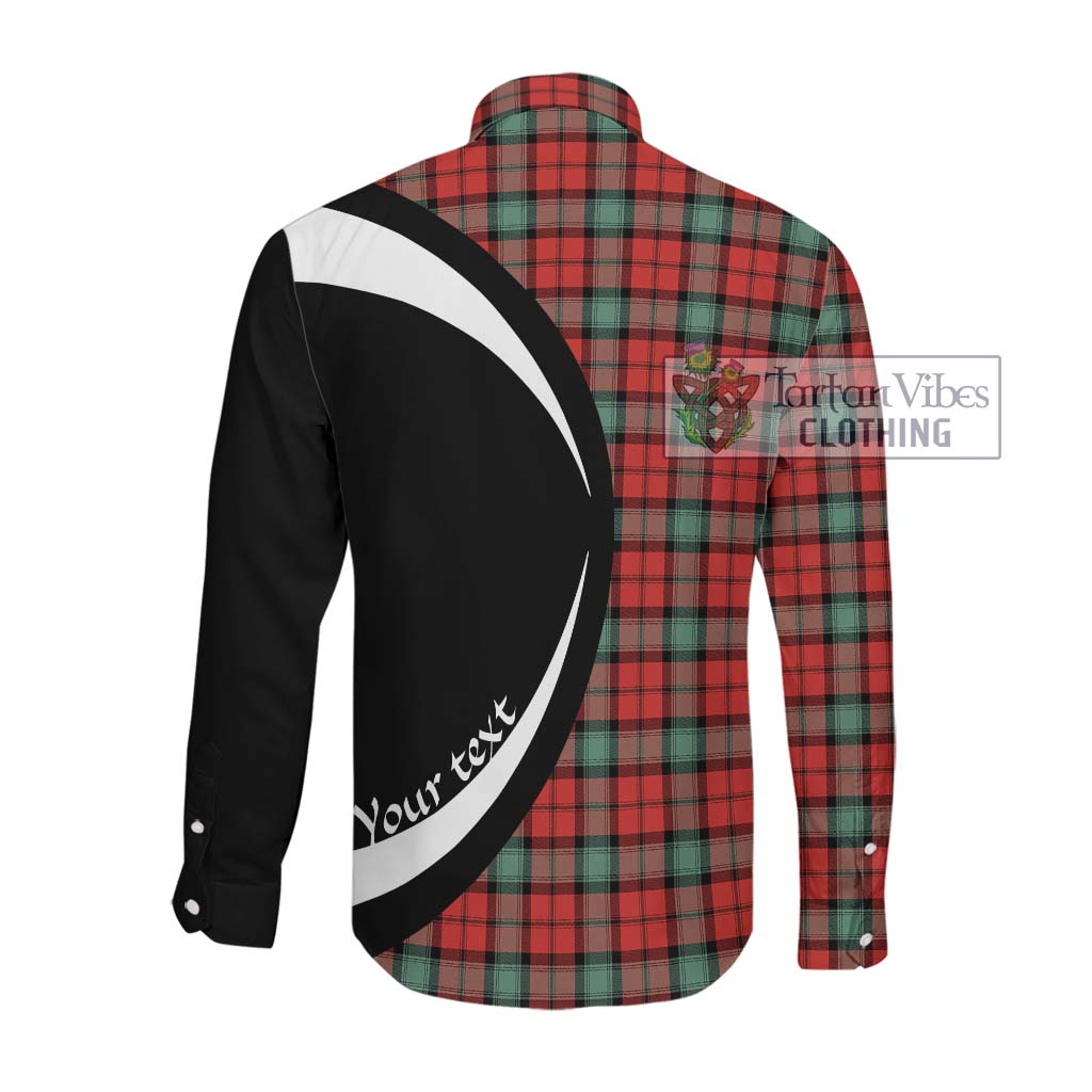 Kerr Ancient Tartan Long Sleeve Button Up with Family Crest Circle Style Men's Shirt - Tartan Vibes Clothing