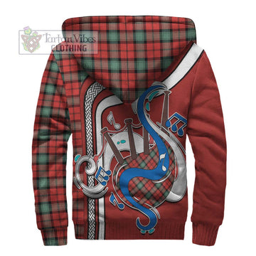 Kerr Ancient Tartan Sherpa Hoodie with Epic Bagpipe Style