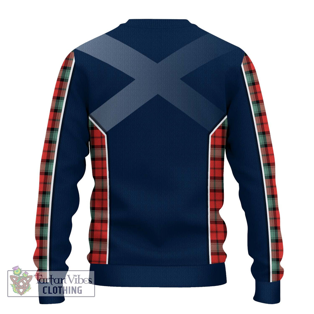 Kerr Ancient Tartan Knitted Sweater with Family Crest and Lion Rampant Vibes Sport Style - Tartan Vibes Clothing