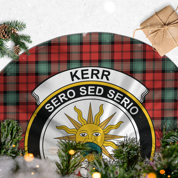 Kerr Ancient Tartan Christmas Tree Skirt with Family Crest