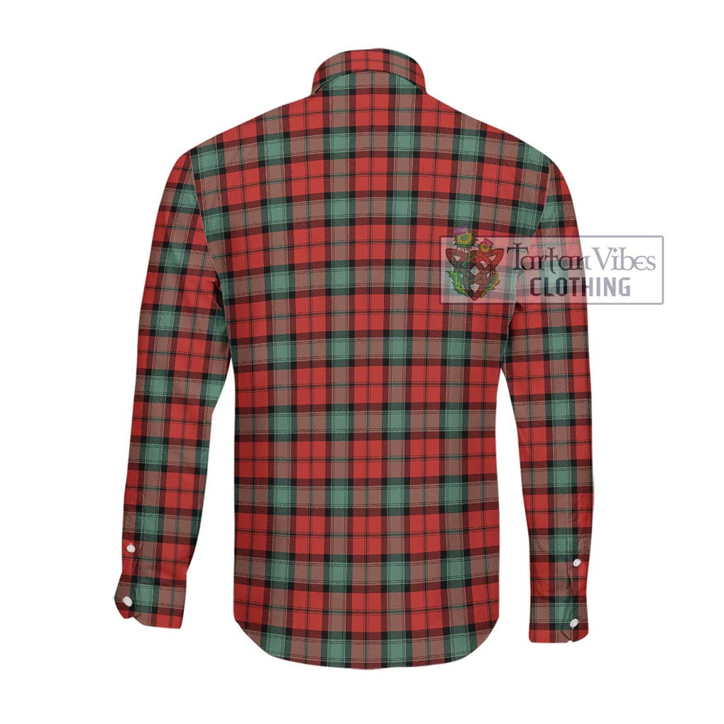 Kerr Ancient Tartan Long Sleeve Button Shirt with Family Crest DNA In Me Style - Tartanvibesclothing Shop