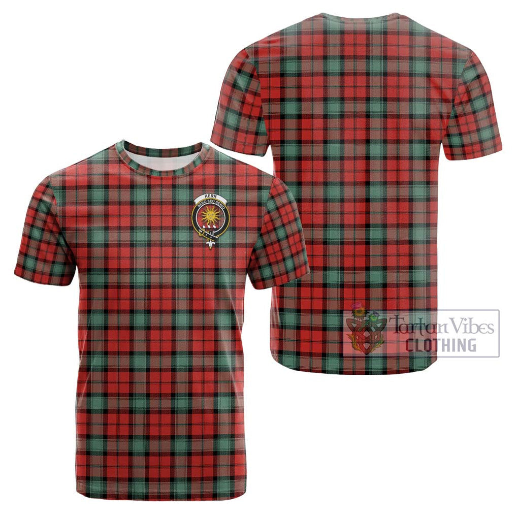 Kerr Ancient Tartan Cotton T-Shirt with Family Crest Kid's Shirt - Tartanvibesclothing Shop