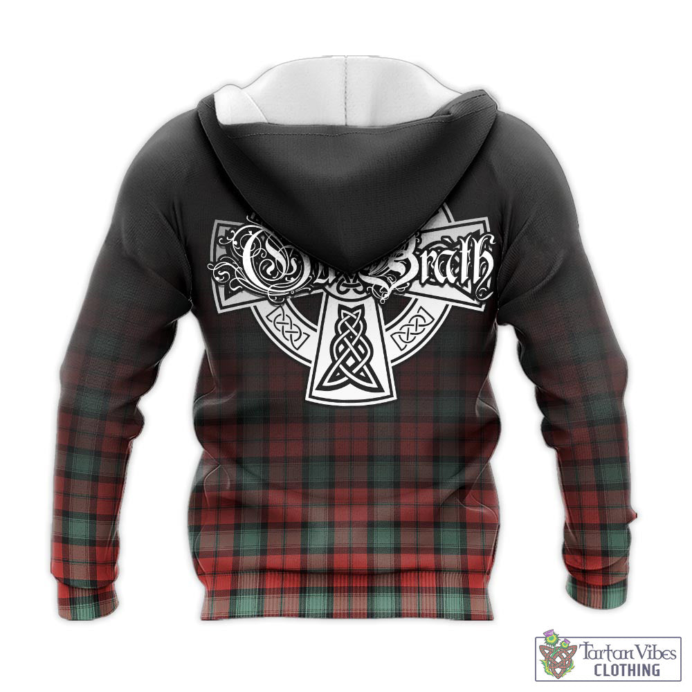 Tartan Vibes Clothing Kerr Ancient Tartan Knitted Hoodie Featuring Alba Gu Brath Family Crest Celtic Inspired