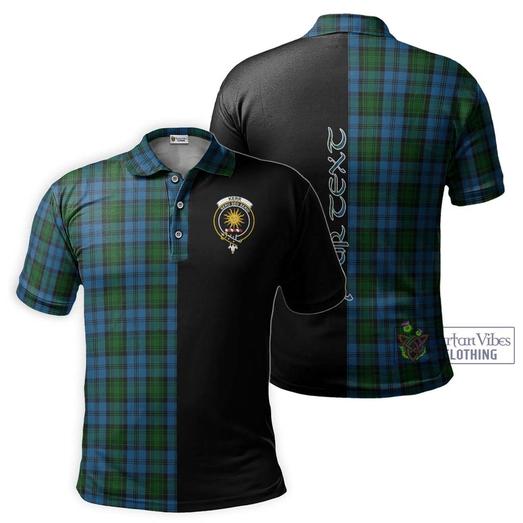 Kerr Hunting Tartan Polo Shirt with Family Crest and Half Of Me Style Kid - Tartanvibesclothing Shop