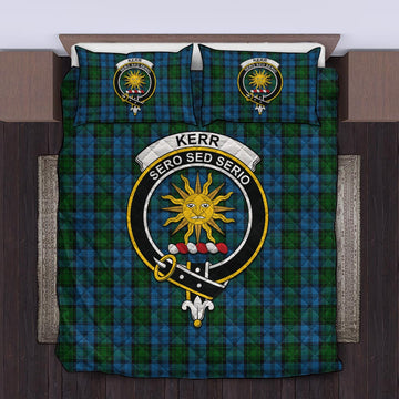 Kerr Hunting Tartan Quilt Bed Set with Family Crest