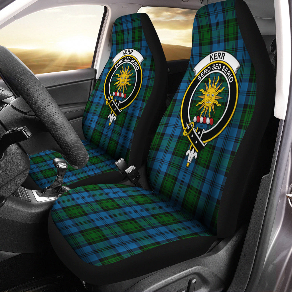 Kerr Hunting Tartan Car Seat Cover with Family Crest One Size - Tartanvibesclothing