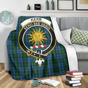 Kerr Hunting Tartan Blanket with Family Crest