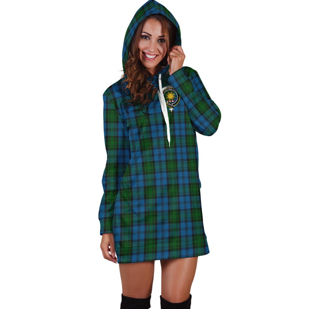 Kerr Hunting Tartan Hoodie Dress with Family Crest - Tartan Vibes Clothing