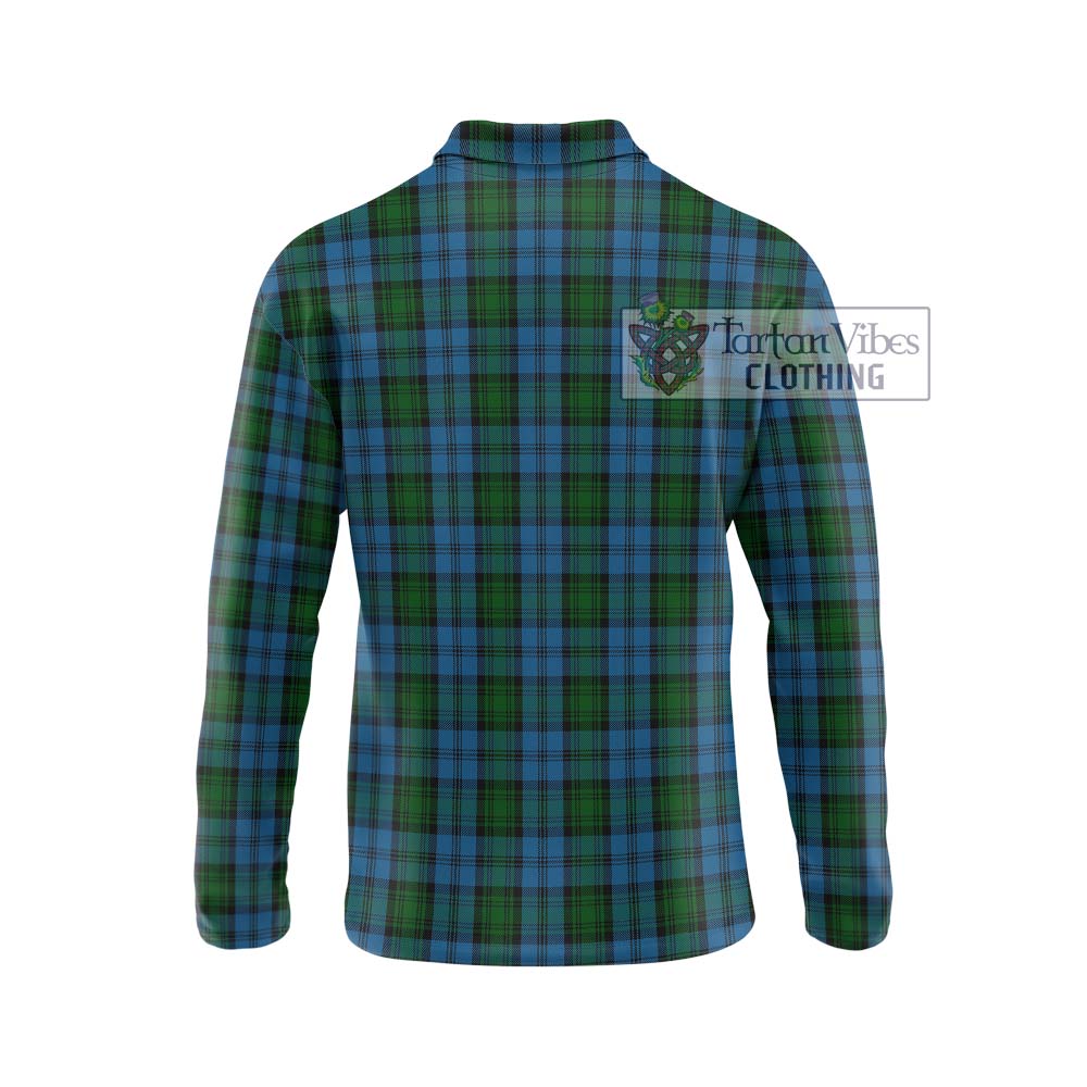 Kerr Hunting Tartan Long Sleeve Polo Shirt with Family Crest DNA In Me Style - Tartanvibesclothing Shop