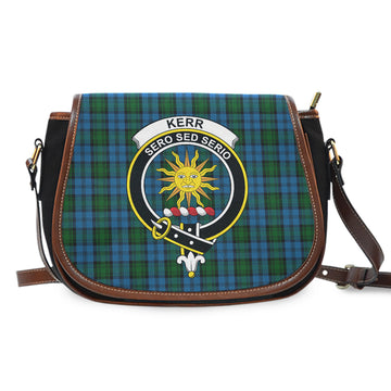 Kerr Hunting Tartan Saddle Bag with Family Crest