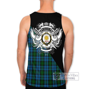 Kerr Hunting Tartan Men's Tank Top with Family Crest and Military Logo Style