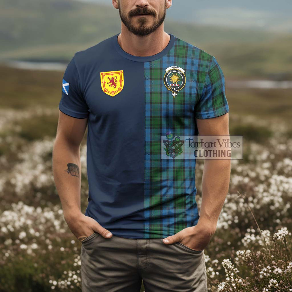 Tartan Vibes Clothing Kerr Hunting Tartan T-Shirt Alba with Scottish Lion Royal Arm Half Style