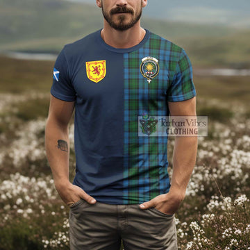 Kerr Hunting Tartan T-Shirt Alba with Scottish Lion Royal Arm Half Style