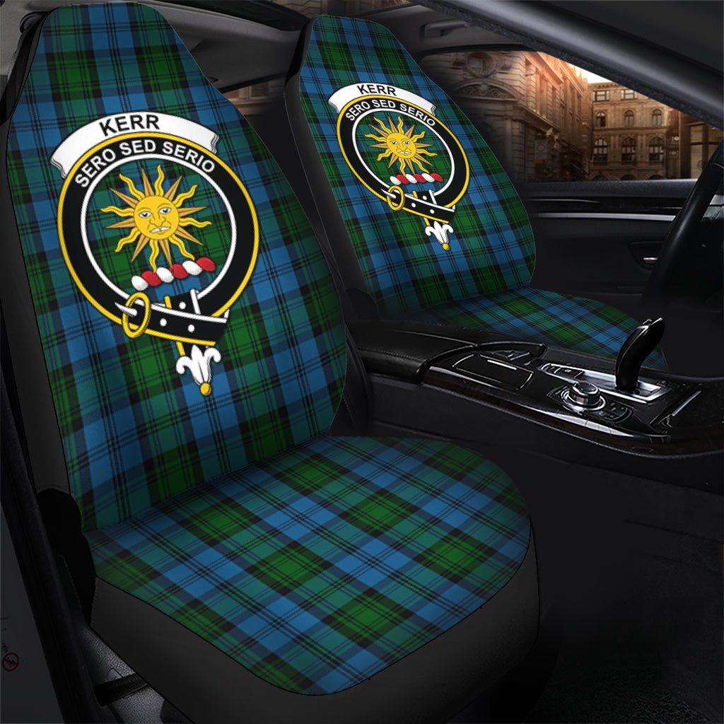 Kerr Hunting Tartan Car Seat Cover with Family Crest - Tartanvibesclothing