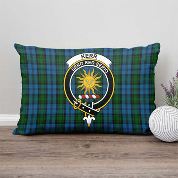 Kerr Hunting Tartan Pillow Cover with Family Crest