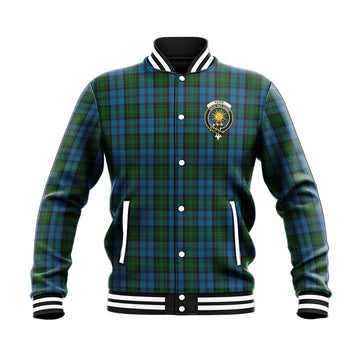 Kerr Hunting Tartan Baseball Jacket with Family Crest