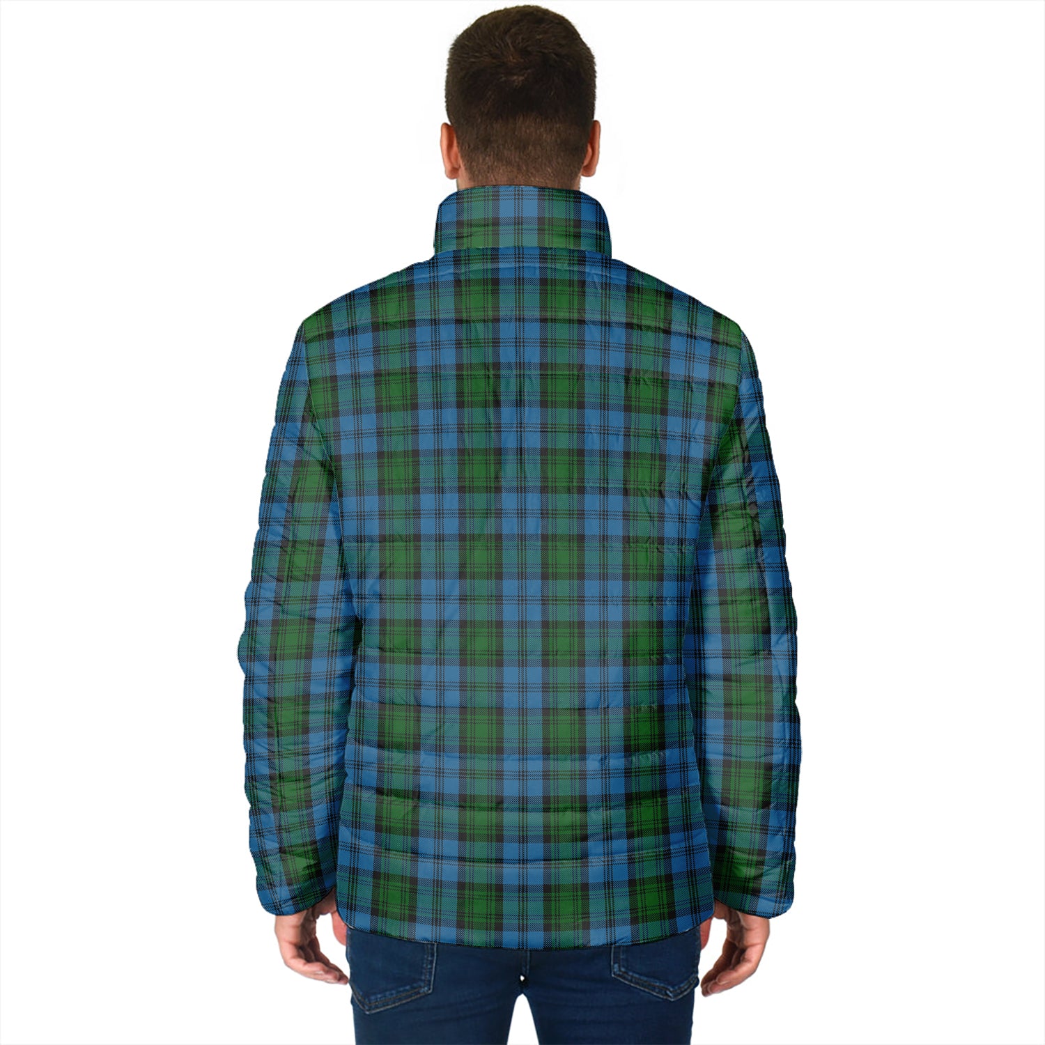 Kerr Hunting Tartan Padded Jacket with Family Crest - Tartan Vibes Clothing