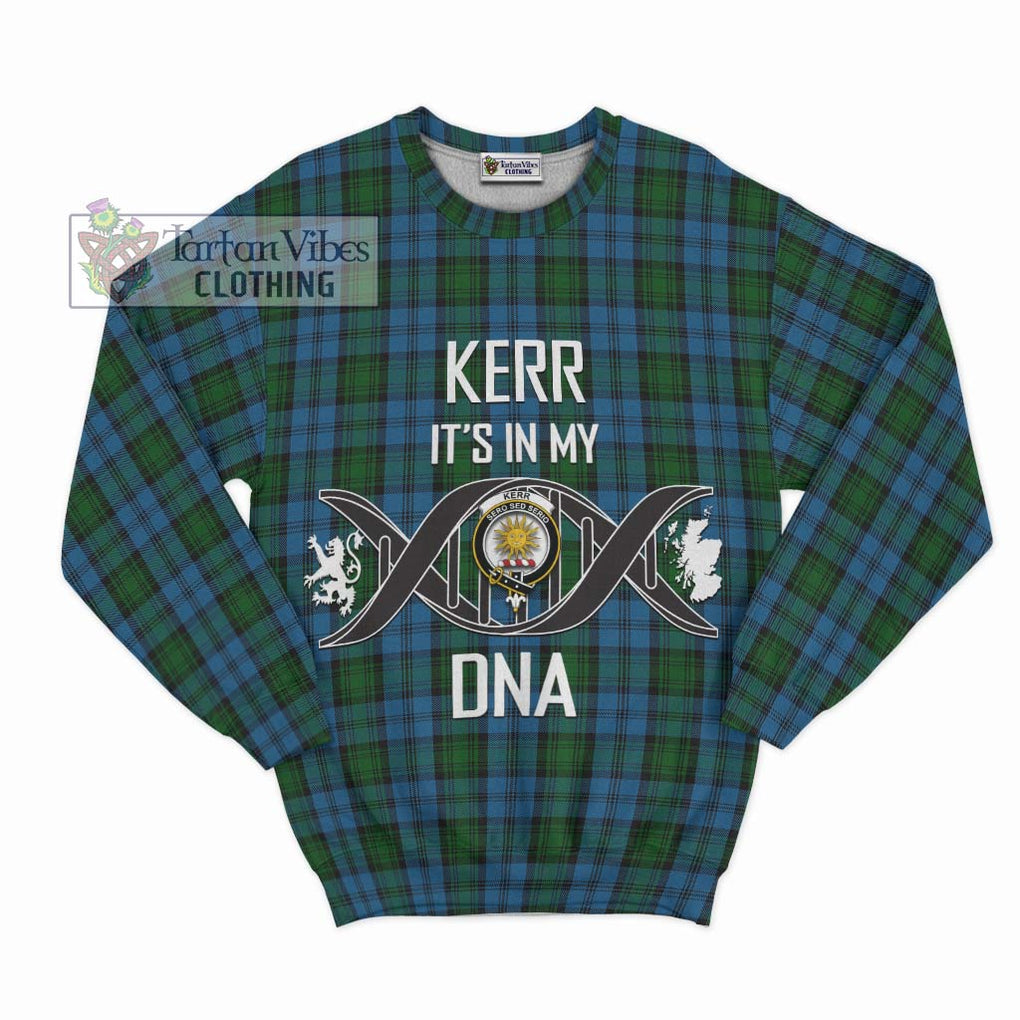 Kerr Hunting Tartan Sweatshirt with Family Crest DNA In Me Style - Tartanvibesclothing Shop