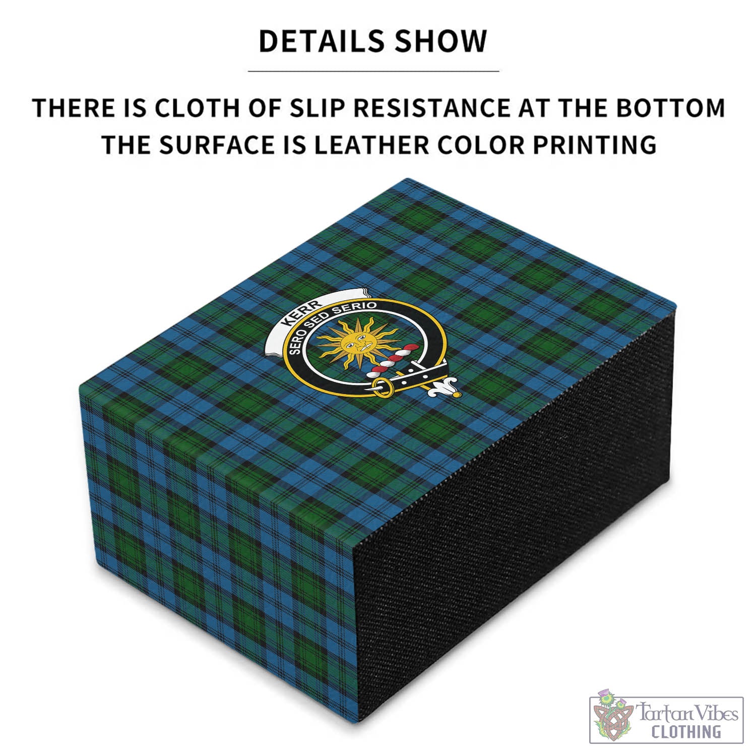 Tartan Vibes Clothing Kerr Hunting Tartan Pen Holder with Family Crest