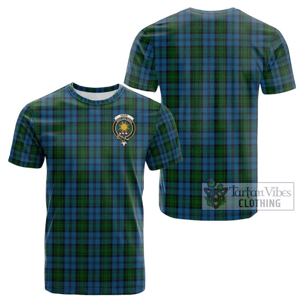 Kerr Hunting Tartan Cotton T-Shirt with Family Crest Kid's Shirt - Tartanvibesclothing Shop