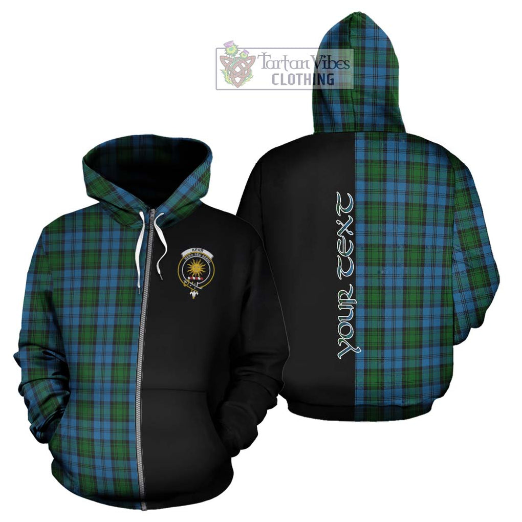 Kerr Hunting Tartan Hoodie with Family Crest and Half Of Me Style - Tartanvibesclothing Shop