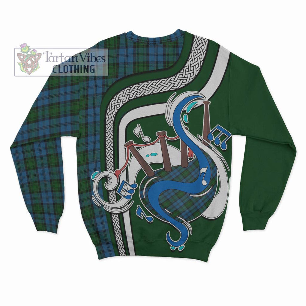 Tartan Vibes Clothing Kerr Hunting Tartan Sweatshirt with Epic Bagpipe Style