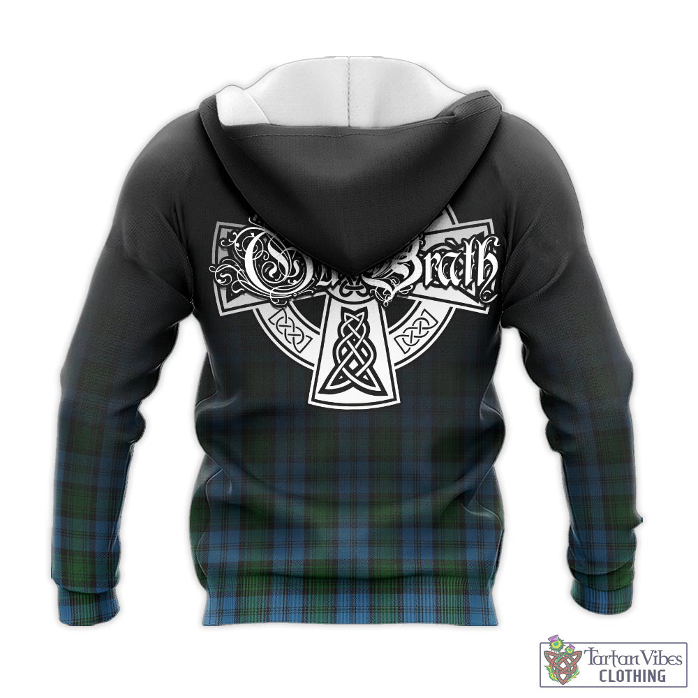 Tartan Vibes Clothing Kerr Hunting Tartan Knitted Hoodie Featuring Alba Gu Brath Family Crest Celtic Inspired