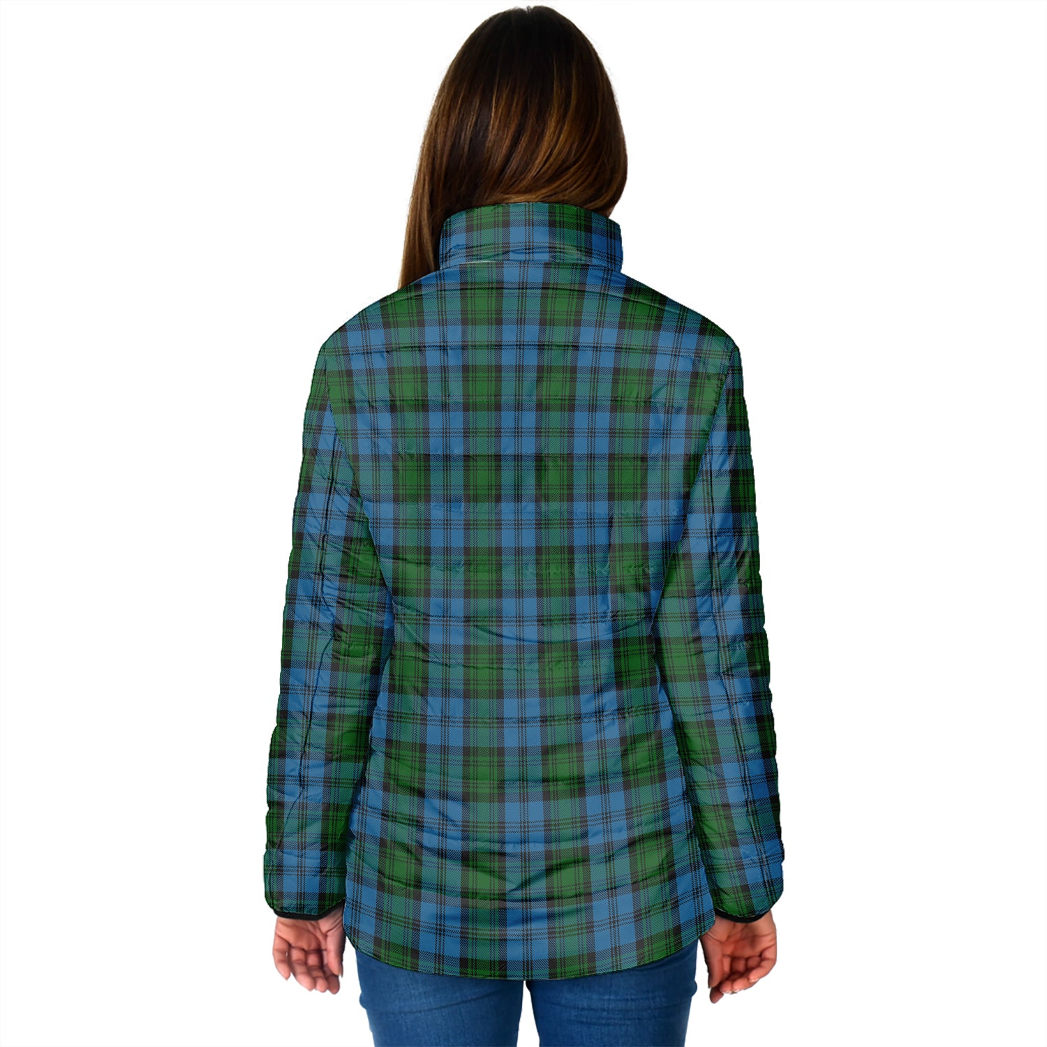 Kerr Hunting Tartan Padded Jacket with Family Crest - Tartan Vibes Clothing