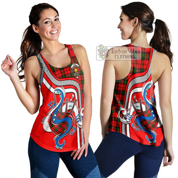 Kerr Modern Tartan Women's Racerback Tanks with Epic Bagpipe Style