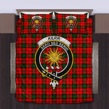 Kerr Modern Tartan Quilt Bed Set with Family Crest