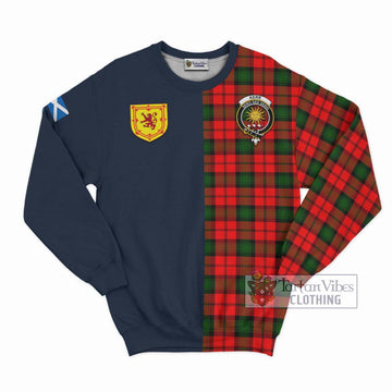 Kerr Modern Tartan Sweatshirt with Scottish Lion Royal Arm Half Style