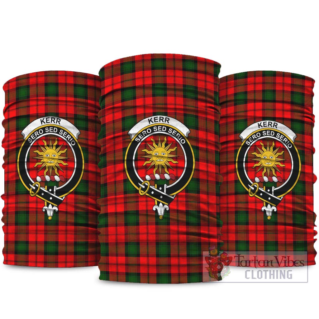 Kerr Modern Tartan Neck Gaiters, Tartan Bandanas, Tartan Head Band with Family Crest