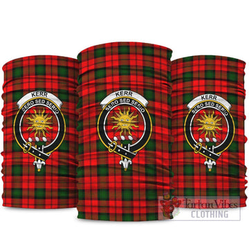 Kerr Modern Tartan Neck Gaiters, Tartan Bandanas, Tartan Head Band with Family Crest