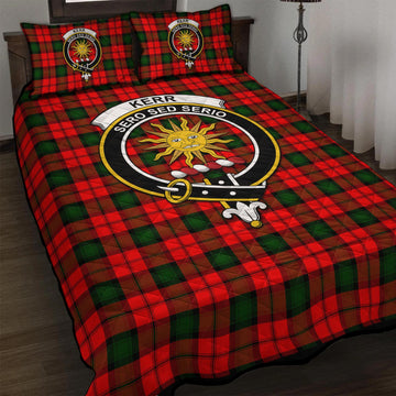 Kerr Modern Tartan Quilt Bed Set with Family Crest