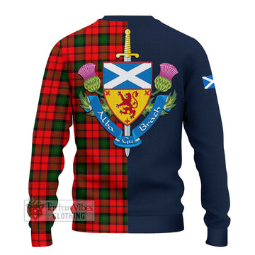 Kerr Modern Tartan Ugly Sweater with Scottish Lion Royal Arm Half Style