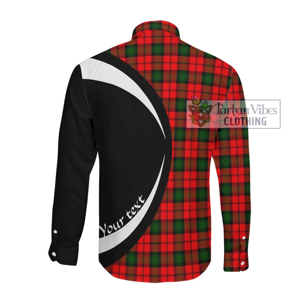 Kerr Modern Tartan Long Sleeve Button Up with Family Crest Circle Style Men's Shirt - Tartan Vibes Clothing