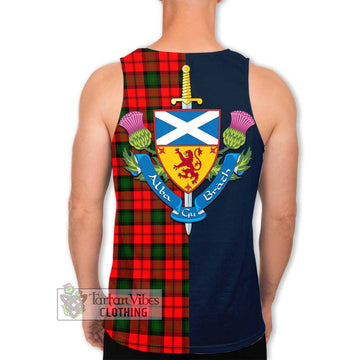 Kerr Modern Tartan Men's Tank Top Alba with Scottish Lion Royal Arm Half Style