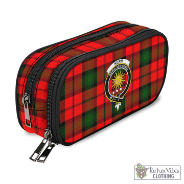 Kerr Modern Tartan Pen and Pencil Case with Family Crest