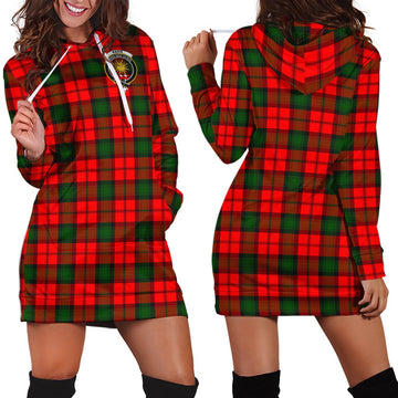 Kerr Modern Tartan Hoodie Dress with Family Crest