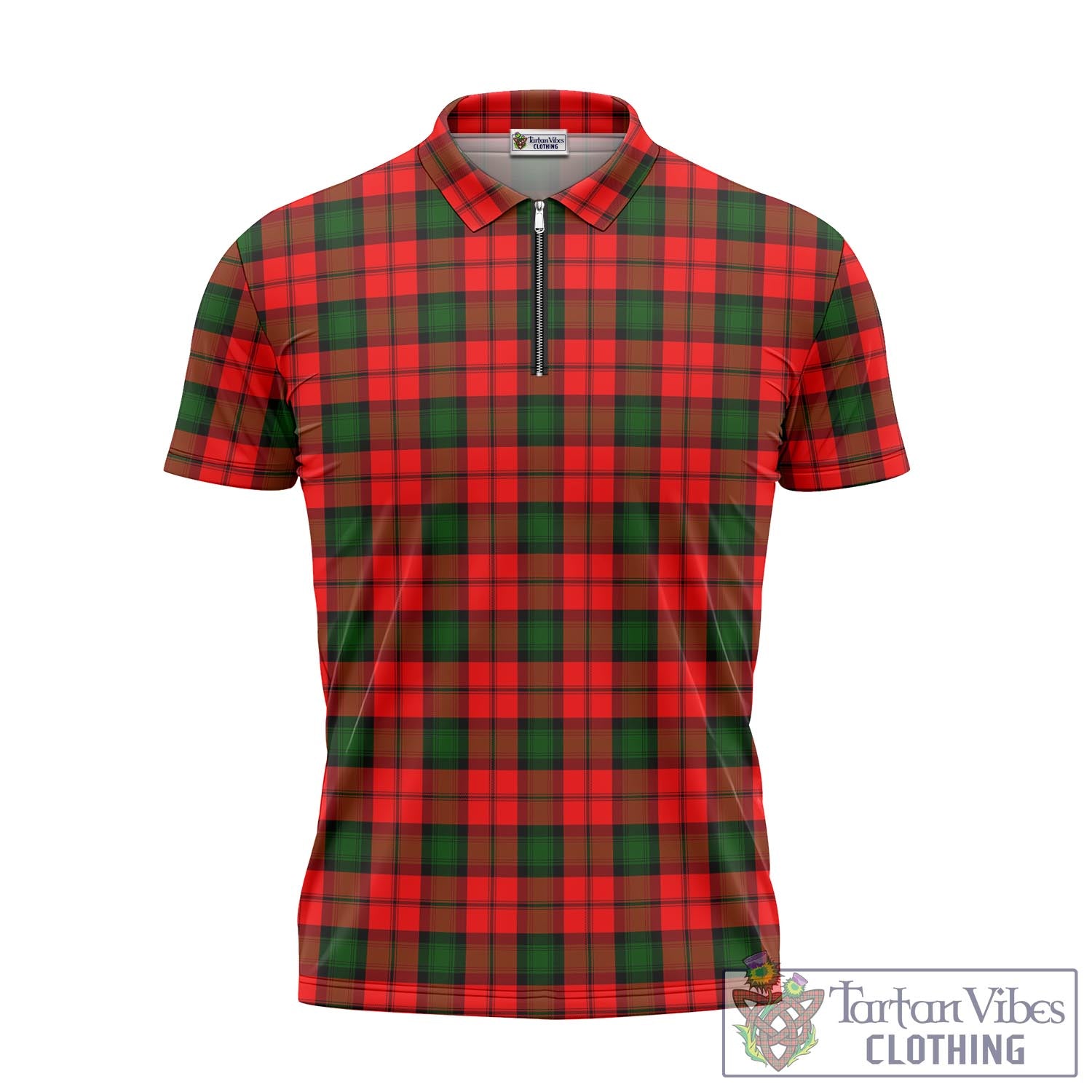 Tartan Vibes Clothing Kerr Modern Tartan Zipper Polo Shirt