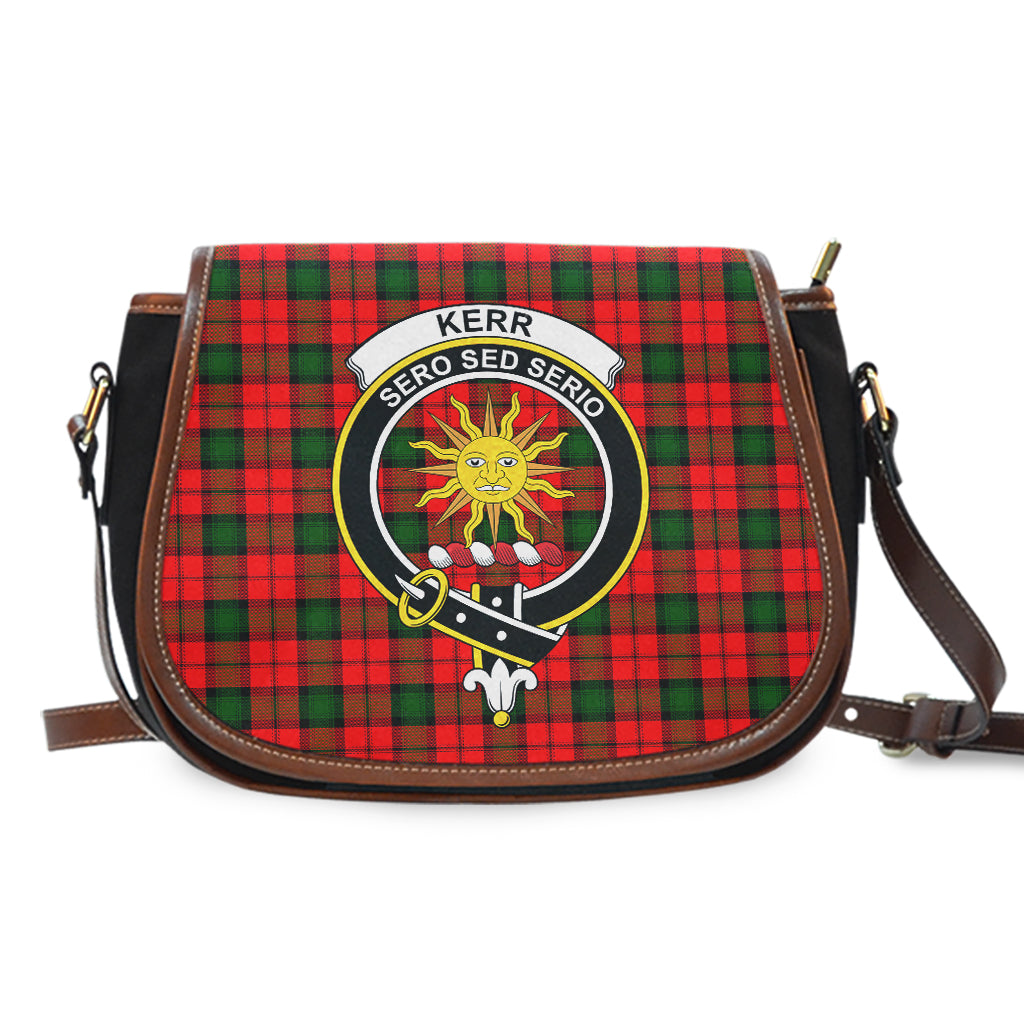 Kerr Modern Tartan Saddle Bag with Family Crest - Tartan Vibes Clothing