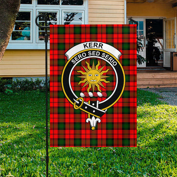 Kerr Modern Tartan Flag with Family Crest