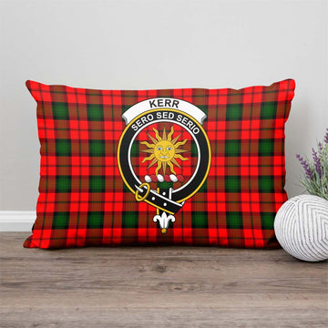 Kerr Modern Tartan Pillow Cover with Family Crest