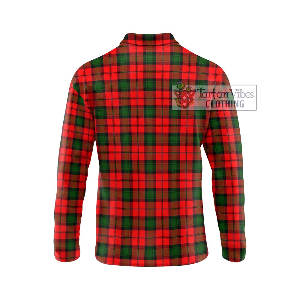 Kerr Modern Tartan Long Sleeve Polo Shirt with Family Crest DNA In Me Style - Tartanvibesclothing Shop